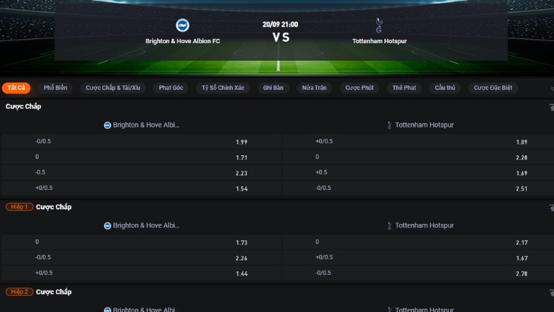 Brighton vs Tottenham