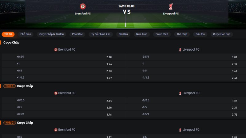 Brentford vs Liverpool