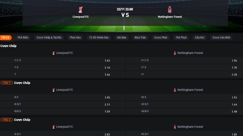 Liverpool vs Nottingham