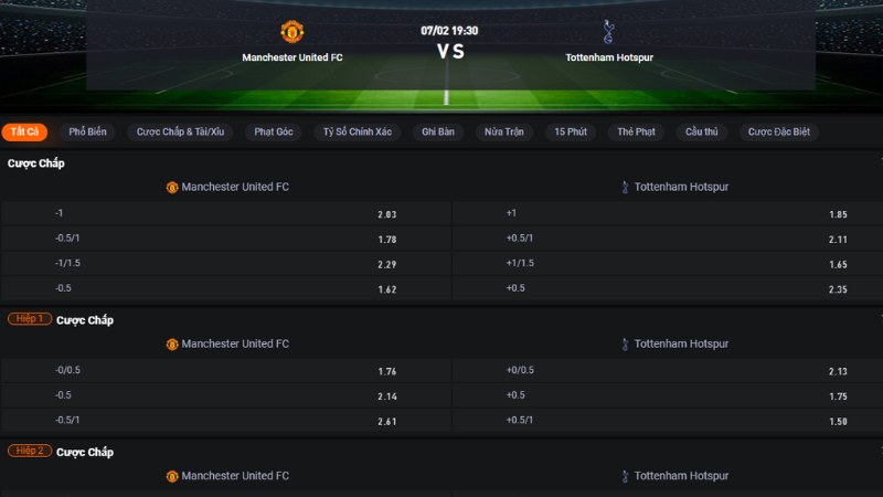 MU vs Tottenham